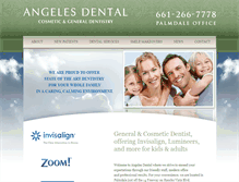 Tablet Screenshot of angelesdental.com